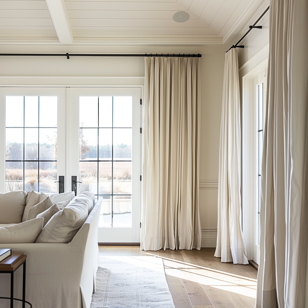 Elevate Your Space: The Art of Layering Window Treatments. Custom drapery offered by House & Roam.