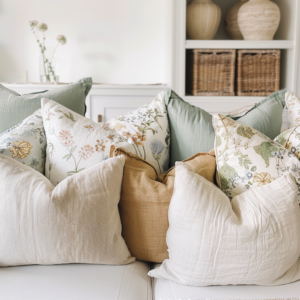 Linen Spring pillows for your Living Room or Bedroom