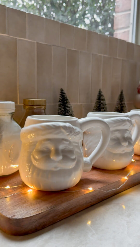 Elevate your cocoa experience with these festive Santa mugs for a touch of holiday cheer!