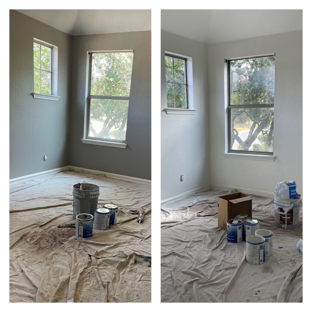 Before & After Painting my home Alabaster